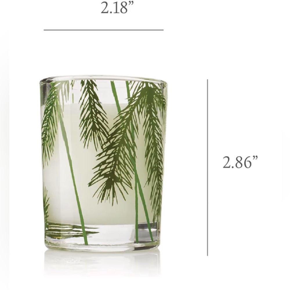 Thymes Frasier Fir Pine Needle Candle – Holiday Candles for Home  (2 oz) - Picture 2 of 7